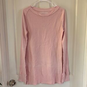 We The Free Soft Pink Ribbed Top